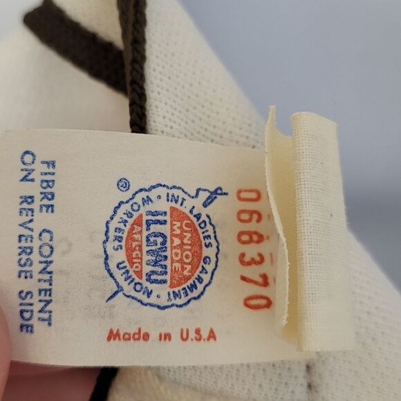 VINTAGE 60s cream sleeveless knit‎ shift dress with tie belt M - Picture 7 of 14